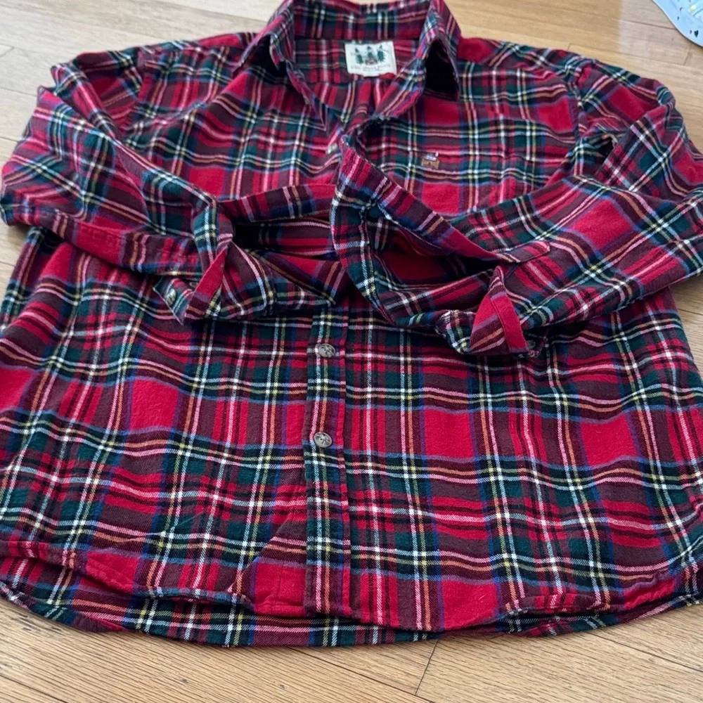 Kiel James Patrick Red and Green Plaid Flannel Shirt - Picture 5 of 5